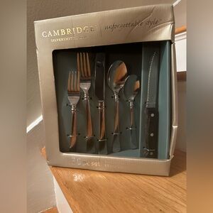 NWT Cambridge Iliad Mirror flatware set, service for 6
